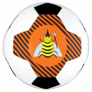 Bola De Futebol Laranja-e-riscas-pretas de bruxa-de-bruxa-bruxa-br