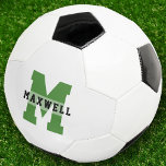 Bola De Futebol Legal Monograma Nome Personalizado Clássico Esport<br><div class="desc">Legal bola de futebol com nome personalizado moderno com sua tipografia desportiva ousada monograma. Personalize com o nome da sua futura estrela de futebol!</div>