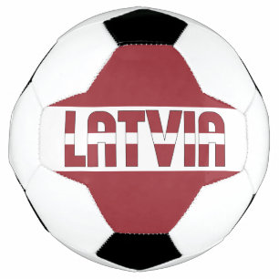 Bola De Futebol Letônia Bandeira Bicolor Patriótica
