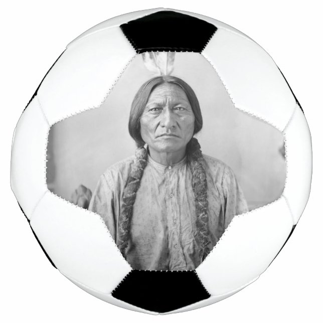 Bola De Futebol Líder da Lakota Sentando o Bull Índio Nativo Ameri (Frente)
