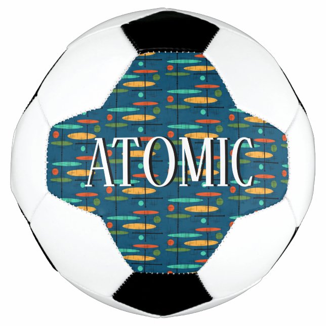 Bola De Futebol Linhas e Ovais Retro (Frente)