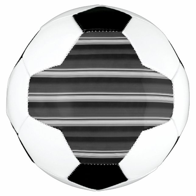 Bola De Futebol Listras pretas e cinzas fofas (Frente)