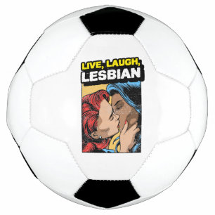 Bola De Futebol Live Laugh Lesbian