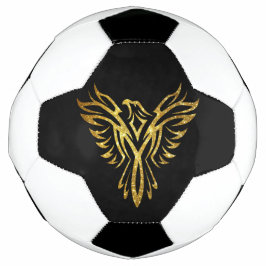 Bola De Futebol Logotipo de Ascensão de pássaros (Faux Dourado) mí