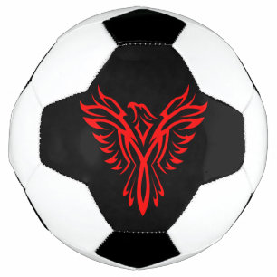 Bola De Futebol Logotipo de Ascensão de pássaros mítico Phoenix