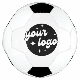 Bola De Futebol Logotipo simples de empresa preto e branco promoci