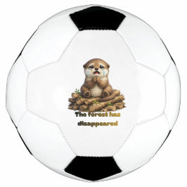 Bola De Futebol Lontra em Design de Conservação Florestal de Toras