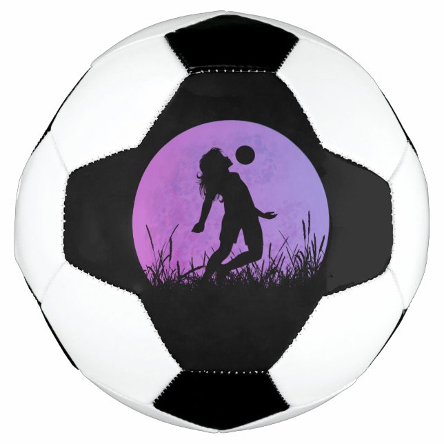 Bola De Futebol lua da silhueta de futebol (Frente)