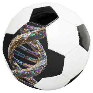 Bola De Futebol Luxo em Pérola Dourada e Iridescente com Design Ci