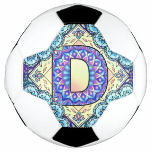 Bola De Futebol Mandala Alfabeto D