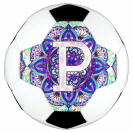 Bola De Futebol mandala Alfabeto P