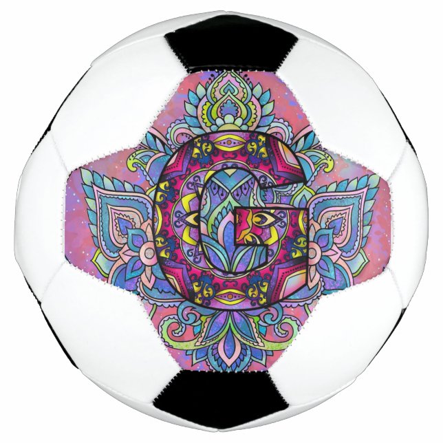 Bola De Futebol mandala de letra G (Frente)