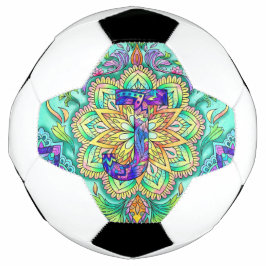 Bola De Futebol mandala de letra J