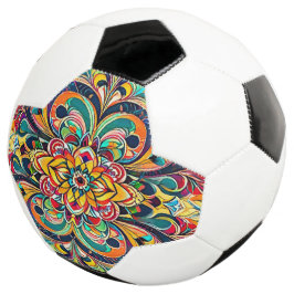 Bola De Futebol Mandala Sinfonia de Cores – Floral Psicodélico Ous