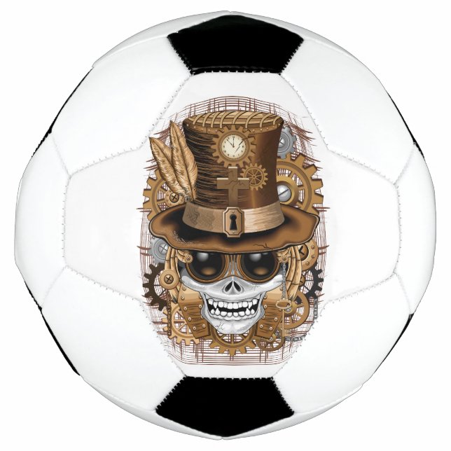 Bola De Futebol Máquina de Retro de Voodoo Steampunk (Frente)