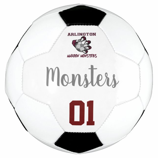 Bola De Futebol Maroon Monsters Soccer Ball (Frente)