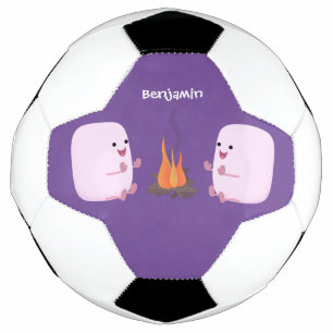 Bola De Futebol Marshmallows cor-de-rosa lindos por desenhos anima