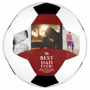 Bola De Futebol Melhor Pai de Todos Dia dos Pais 3 Colagem de Foto