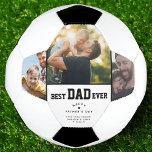 Bola De Futebol Melhor Pai do Dia de os pais de Fotografia Persona<br><div class="desc">Esta bola de futebol de Dia de os pais fotográfico a cores personalizadas é o presente perfeito para o melhor pai de sempre. A tipografia moderna diz "Dia de os pais feliz" com um coração minimalista sobre sua mensagem personalizada e nomes cercados por 2 de suas fotos favoritas. O melhor...</div>