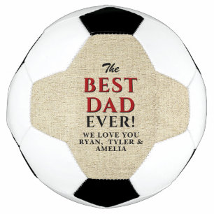Bola De Futebol Melhor Papai de Todos Dia dos Pais Rústico