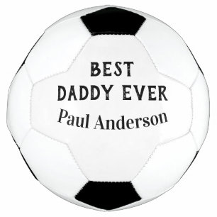 Bola De Futebol Melhor papai de todos nome em letra negrito texto 