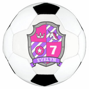 Bola De Futebol Meninas de nomes personalizados escudo de futebol