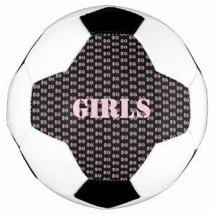 Bola De Futebol Meninas de texto rosa-claro Soccerball