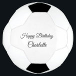 Bola De Futebol MINIMAL SIMPLES.CUTIE ADICIONAR NOME BABY feliz an<br><div class="desc">Design</div>