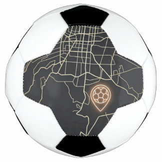Bola De Futebol Minimalist NYC Soccer Map Pin Line Art