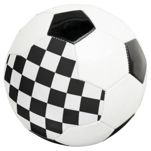 Bola De Futebol Minimalista Xadrez Retro – Streetwear Monocromátic
