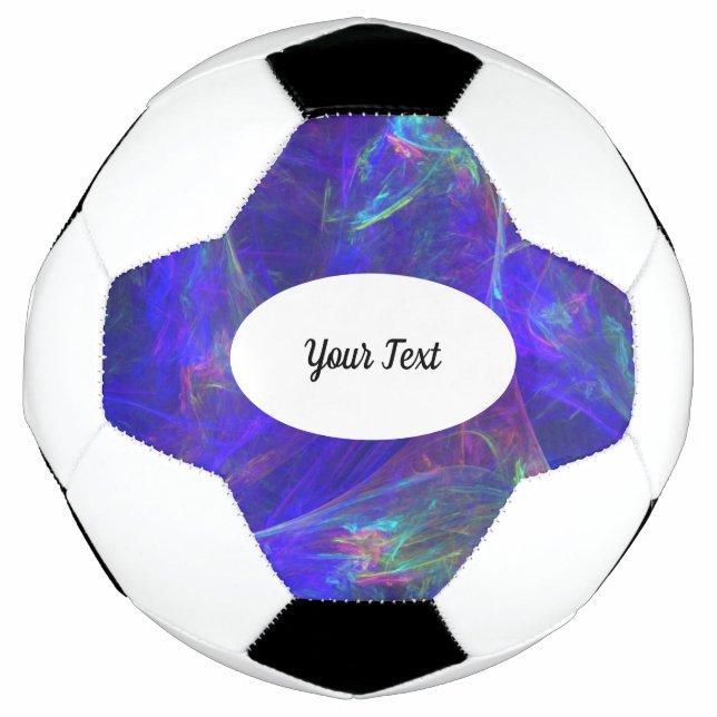 Bola De Futebol Mistura de Cores Vibrantes Pinks Greens Blues (Frente)
