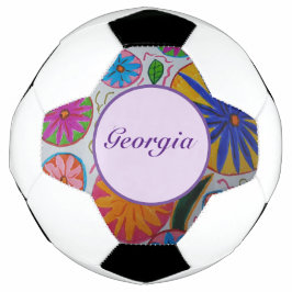 Bola De Futebol Modern Floral
