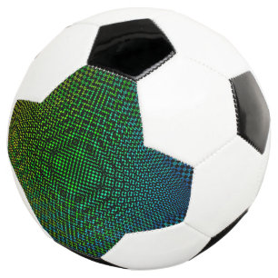 Bola De Futebol Moire Checkers por Kenneth Yoncich