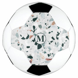 Bola De Futebol Monograma Abstrato moderno Padrão Terrazzo