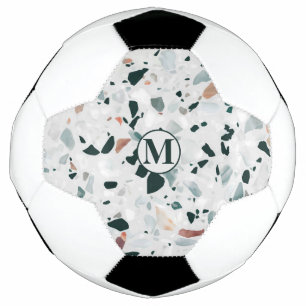 Bola De Futebol Monograma Abstrato moderno Padrão Terrazzo