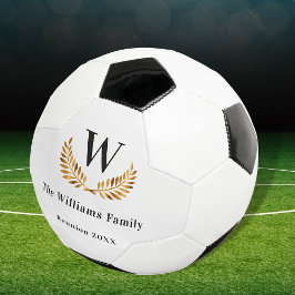 Bola De Futebol Monograma personalizado de reagrupamento familiar,