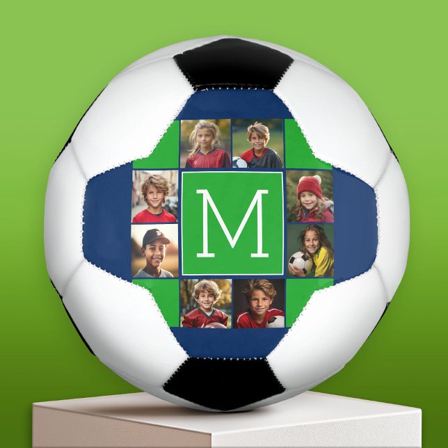 Bola De Futebol Monogramas de colagem de fotos do Instagram - Mari (Custom Soccer Ball)