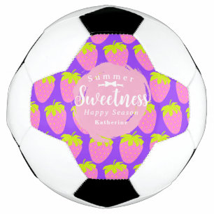 Bola De Futebol Morango Roxo
