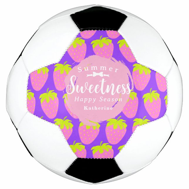 Bola De Futebol Morango Roxo (Frente)