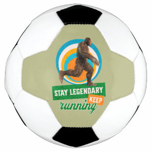 Bola De Futebol Motivação Divertida de Bigfoot Correndo