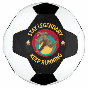 Bola De Futebol Motivação Divertida de Bigfoot Correndo