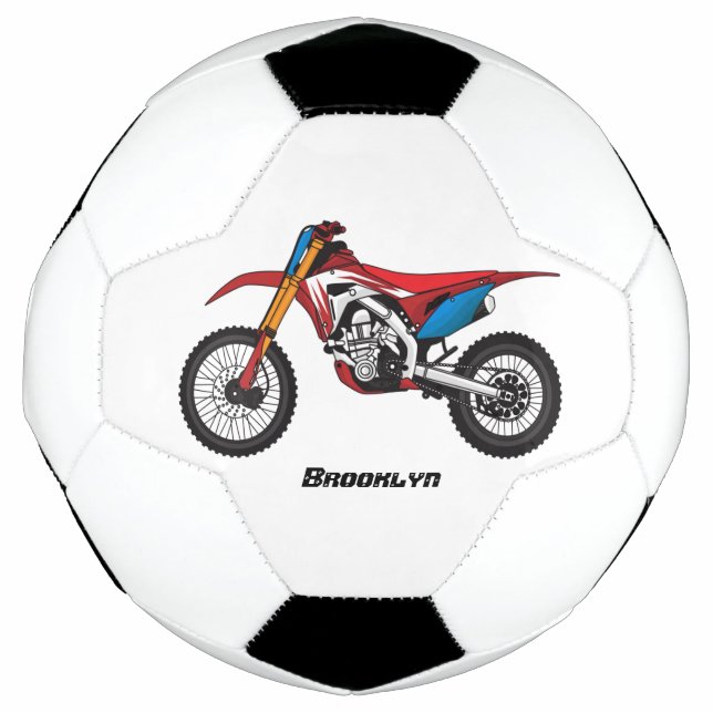 Bola De Futebol Moto de terra vermelha (Frente)