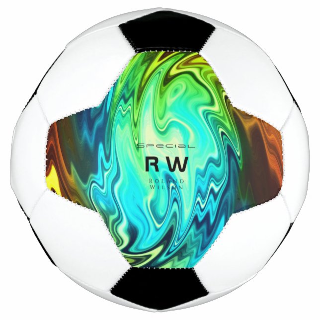 Bola De Futebol Multicores Líquidas de Torção Personalizadas (Frente)