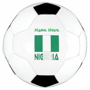 Bola De Futebol Nigéria e Nigerian Flag Green Personalization