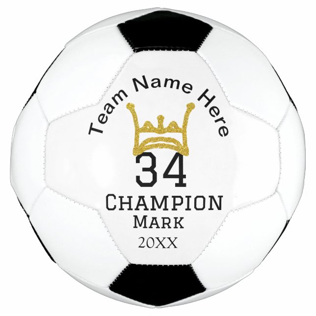 Bola De Futebol nome da equipe adicionar nome do jogador data espo (Frente)