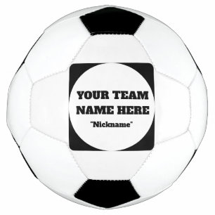 Bola De Futebol Nome de Equipe de Futebol Simples e Personalizável