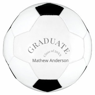 Bola De Futebol Nome de formatura turma de 20XX cinza negrito eleg