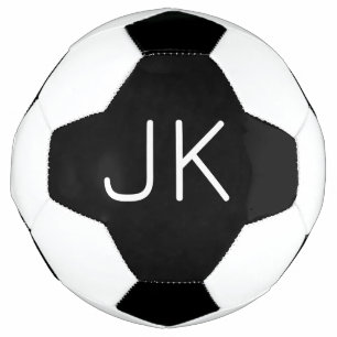 Bola De Futebol Nome de iniciais minimalista personalizável