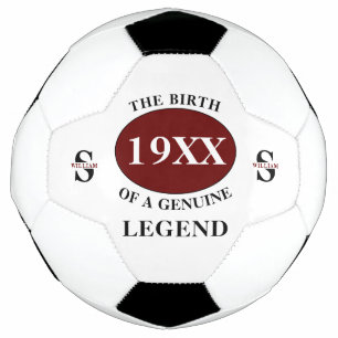 Bola De Futebol Nome do Ano de Adição da Legenda de Aniversário Mo