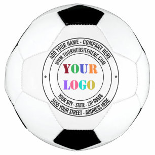 Bola De Futebol Nome do logotipo de texto personalizado Endereço P